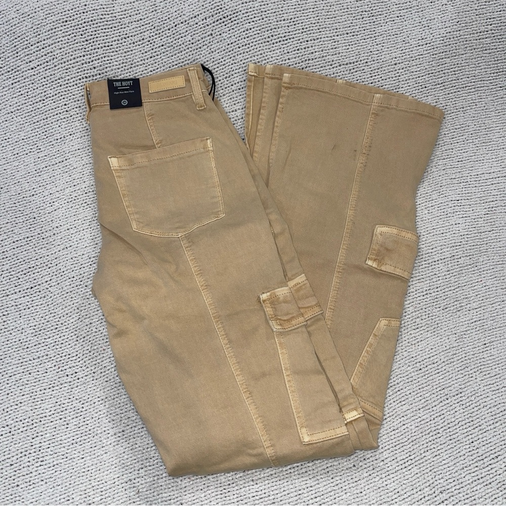 BLANK NYC Tan khaki cargo Jean pants 26 NWT - Picture 3 of 5